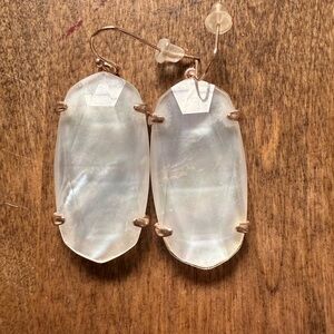 Kendra Scott Iridescent White Drop Earrings